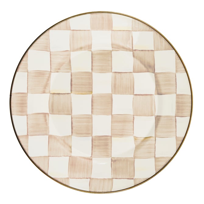 MacKenzie-Childs | Mocha Check Dinner Plate