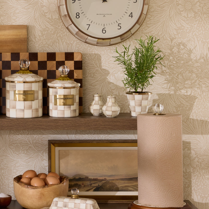 MacKenzie-Childs | Mocha Check Salt & Pepper Shakers