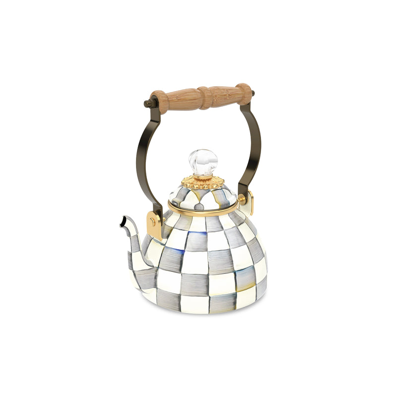MacKenzie-Childs | Sterling Check Tea Kettle, 1 Qt