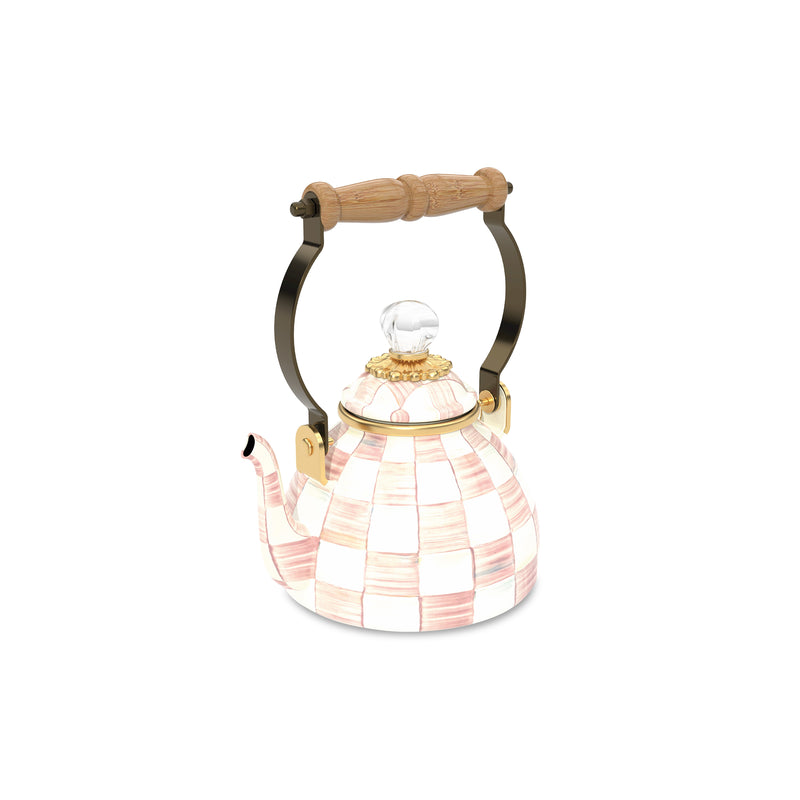 MacKenzie-Childs | Rosy Check Tea Kettle, 1 Qt