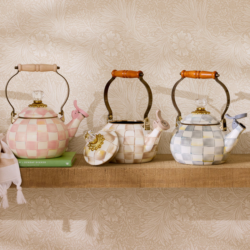 MacKenzie-Childs | Cookie Jar with Mocha Check Lid