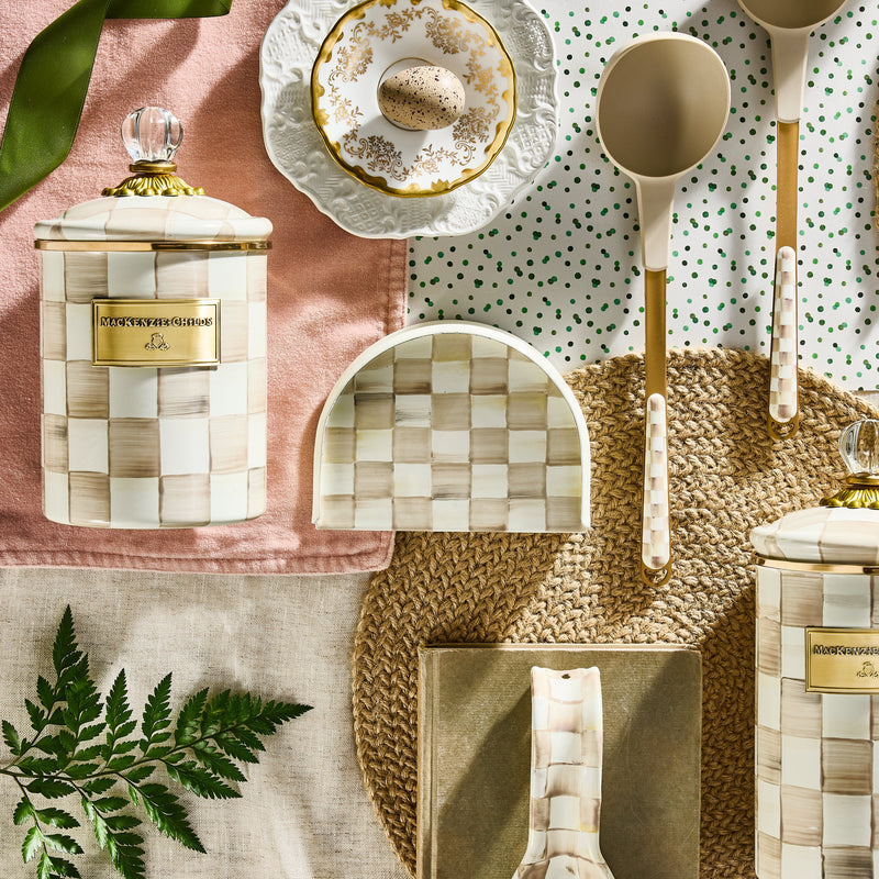 MacKenzie Childs | Mocha Check Butter Box