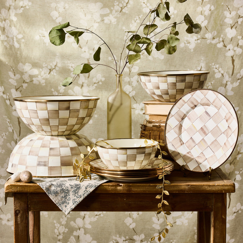 MacKenzie Childs | Mocha Check Small Everyday Bowl
