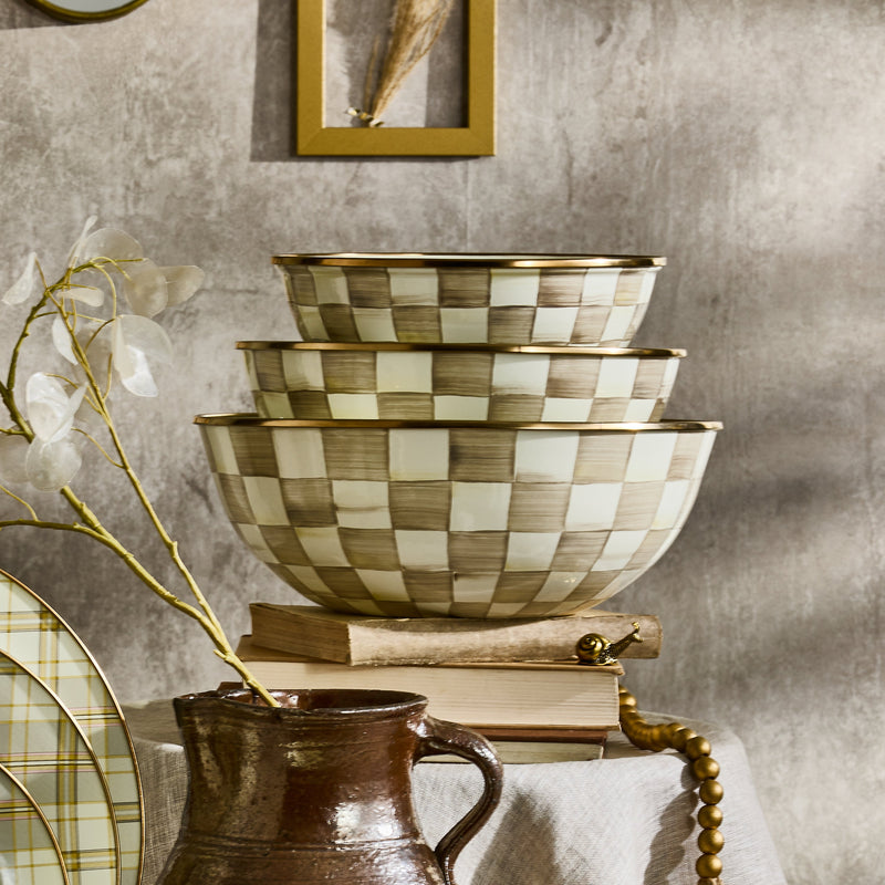 MacKenzie Childs | Mocha Check Large Everyday Bowl