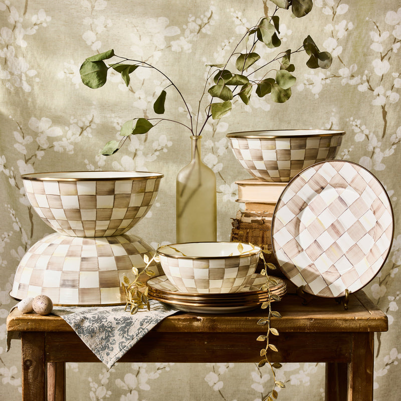 MacKenzie Childs | Mocha Check Small Everyday Bowl