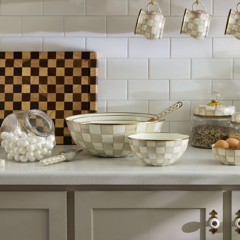 MacKenzie Childs | Mocha Check Medium Everyday Bowl
