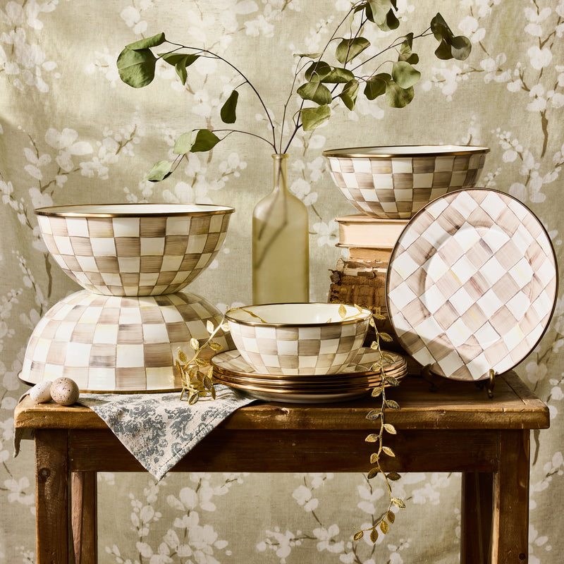 MacKenzie Childs | Mocha Check Extra Large Everyday Bowl
