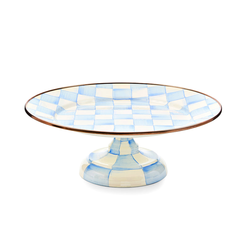 MacKenzie-Childs | Sky Check Small Pedestal Platter