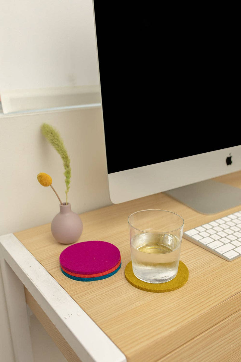 Graf Lantz | Bierfilzl Merino Wool Felt Round Coaster Multi 6 Pack