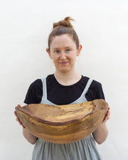 Petermans Boards and Bowls Inc. - 18" SPALTED MAPLE OVAL BOWL.