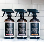 Humble Suds | Grapefruit & Lemon All Purpose Cleaner Refill with black sprayer, ideal for eco-friendly cleaning, crafted with essential oils and Castile soap base.