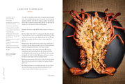 Seafood Simple: A Cookbook features Lobster Thermidor recipe and image, showcasing Eric Ripert's accessible seafood techniques for home cooks.