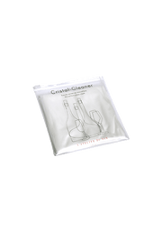 L'Atelier du Vin - USA - CRISTAL CLEANER in a resealable pouch with a microfibre cloth, ideal for sparkling glassware and carafes, sold at Athens Cooks.