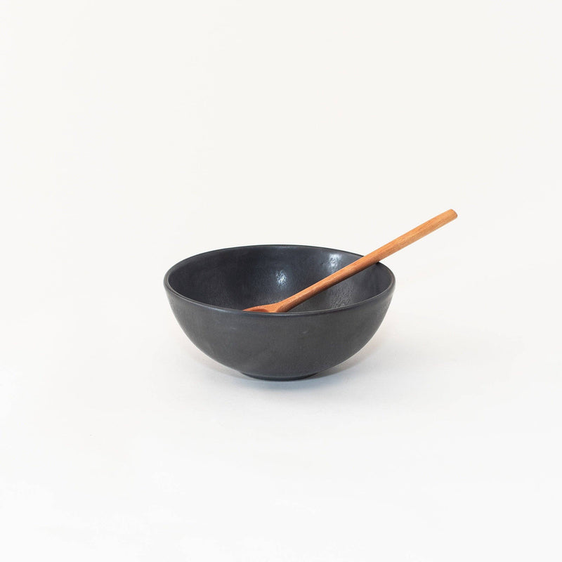 Sarah Kersten - Ramen Bowl: Classic White, featuring a wooden spoon, ideal for noodles, salads, and more, emphasizing versatility and integration into your kitchen repertoire.