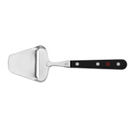 Wüsthof 4 3/4 Cheese Plane with a sleek black handle, ideal for slicing cheese, showcased as a premium kitchen utensil from Athens Cooks.