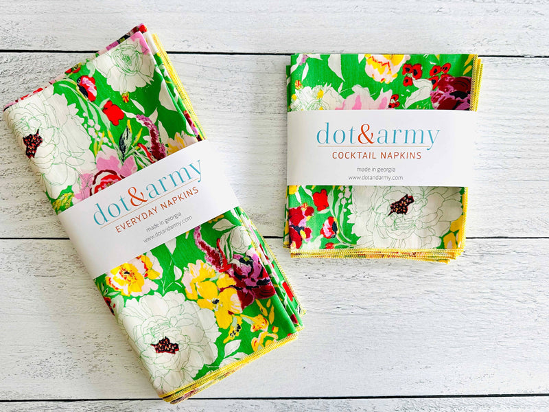 Dot and Army | Terrace Garden Cloth Napkins