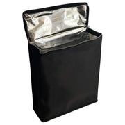CapaBunga® - Market Tote Insulated Insert (Black), an open, empty cooler bag with a silver foil lining, designed for keeping items cool during transport or picnics.