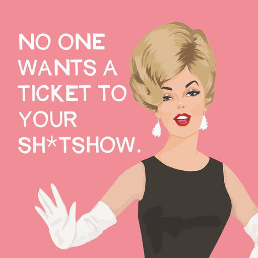 Paperproducts Design • Ambiente - BEV-NO ONE WANTS A TICKET novelty napkins, 10 x 10 unfolded, perfect for parties, adding creativity and fun to your tableware.
