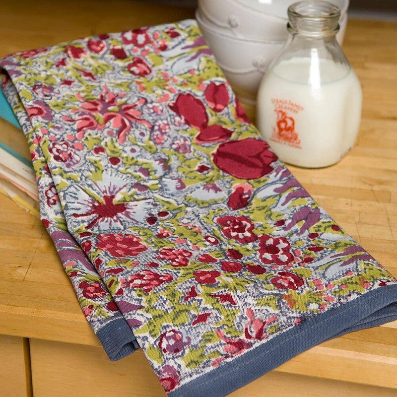 Couleur Nature | Jardin Red & Grey Tea Towels