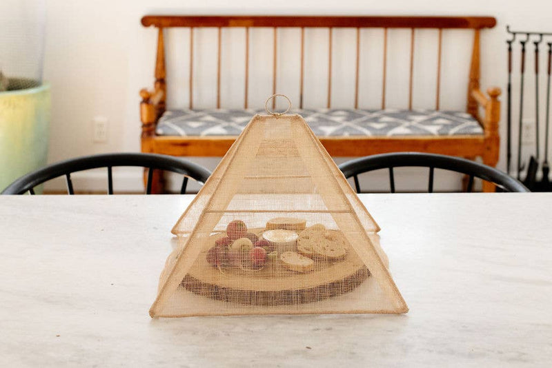 NEEPA HUT - Handmade Collapsible Woven Food Tent with a unique pentagon shape, ideal for outdoor dining, crafted from Abaca by Filipino artisans.