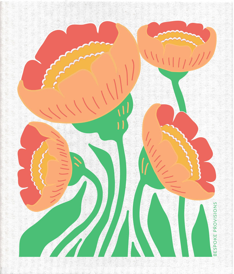 Bespoke Provisions | Peach Flower Swedish Dishcloth