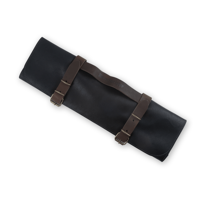 Messermeister | Vintage Leather 7 Pocket Knife Roll - Black