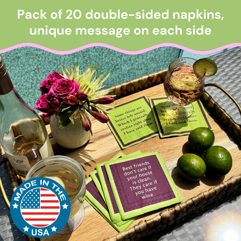 Drinks on Me | Size Matters, Cocktail Napkin