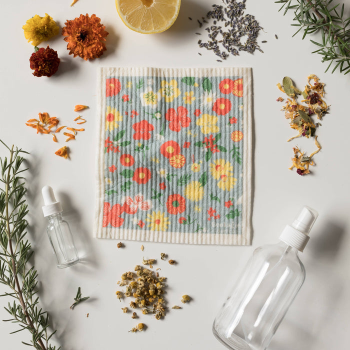 Ecologie | Flowers Of The Month Swedish Dishcloth