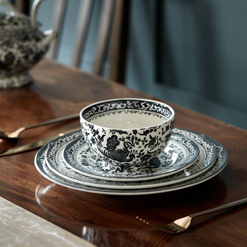 Burleigh | Black Regal Peacock Large Plate