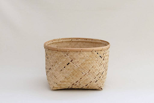 NEEPA HUT - Pot Woven Basket Storage Organizer | Natural, crafted from rattan by Bidayuh artisans, perfect for organizing household items elegantly.