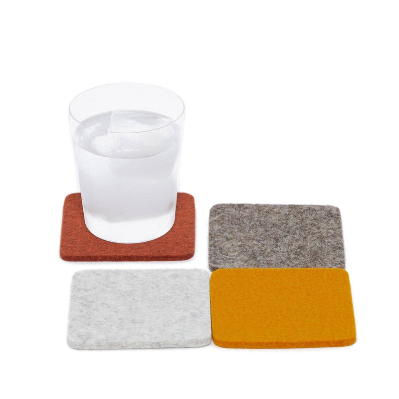 Graf Lantz | Bierfilzl Merino Wool Felt Square Coaster Multi 4 Pack