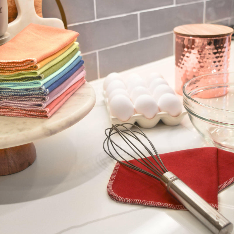 Marley's Monsters Earthy Rainbow UNpaper® Towels, a 24-pack of durable, reusable towels offering an eco-friendly alternative for sustainable kitchen use.