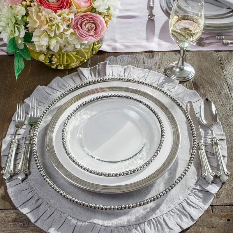 Arte Italica & Crown Linen Designs | Tesoro Salad & Dessert Plate