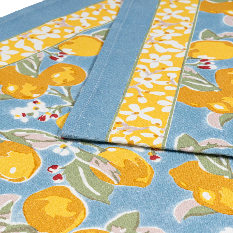 Couleur Nature | Citron Blue & Yellow Runner : 16" x 90"