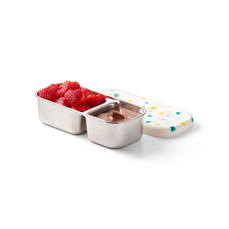 PlanetBox | Day Tripper Snack Container, White Sand Terrazzo