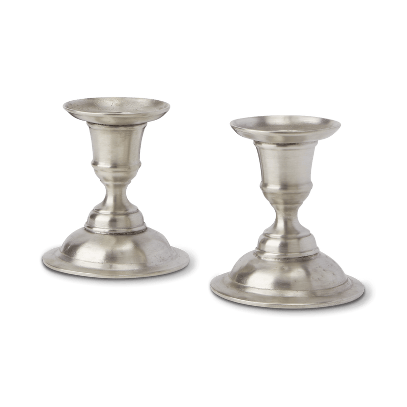 Match | Italian Pewter Martina Pewter Candlesticks