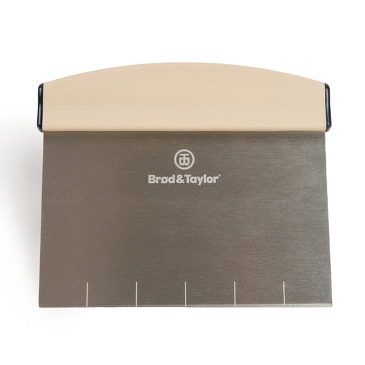 Brod & Taylor Bench Knife, a versatile kitchen tool featured at Athens Cooks, ideal for dough cutting and shaping tasks in culinary settings.