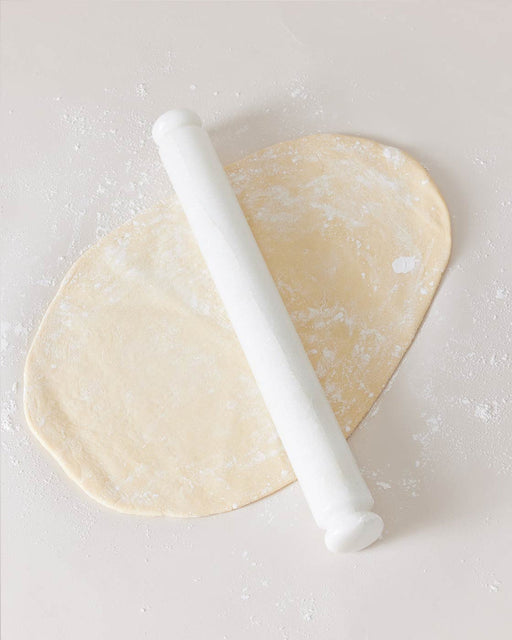 Farmhouse Pottery Baker's Marble Rolling Pin — overhead lifestyle shot