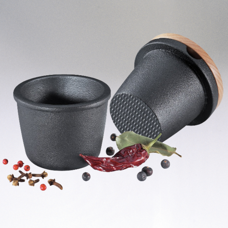 Frieling | Cast Iron Spice Grater + Beechwood Lid, Small