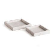 Napa Home & Garden | Amani Square Marble Trays Small - Set of 2, ideal for displaying pastries or decoratively styling tables, enhancing any living space.