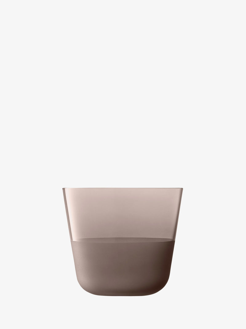 LSA International Arc Contrast Tumblers - Earth, 13 oz, featuring a tapered profile with a matte textured finish, suitable for versatile everyday use.