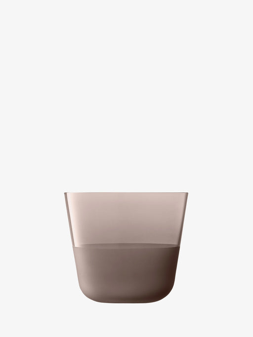 LSA International Arc Contrast Tumblers - Earth, 13 oz, featuring a tapered profile with a matte textured finish, suitable for versatile everyday use.