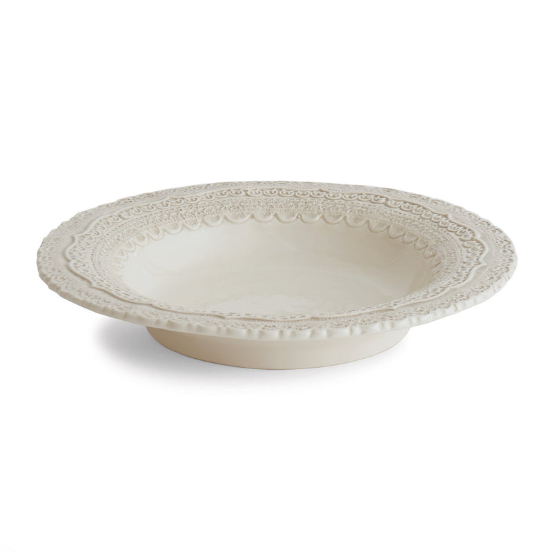 Arte Italica & Crown Linen Designs | Finezza Cream Pasta & Soup Bowl