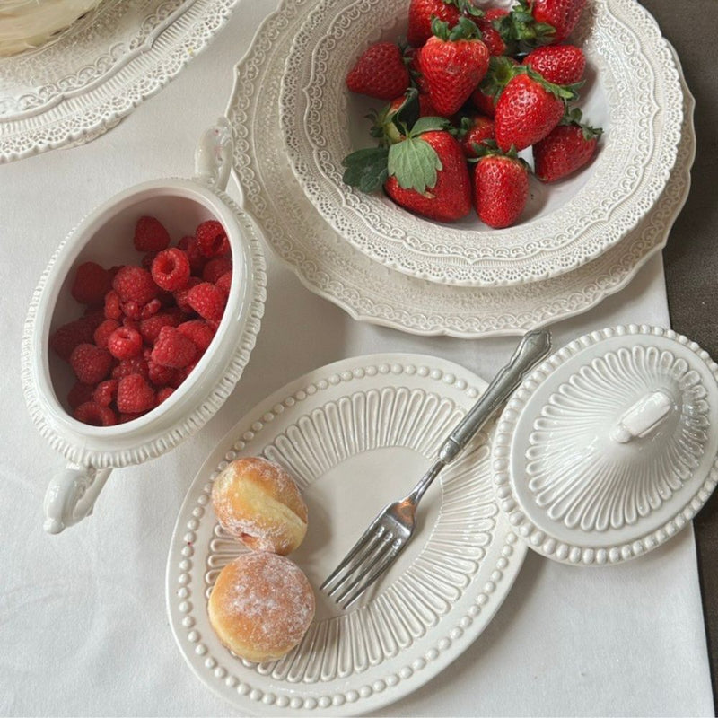 Arte Italica & Crown Linen Designs | Finezza Cream Pasta & Soup Bowl