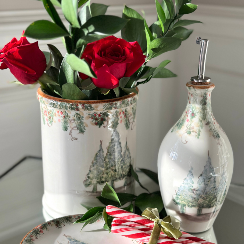 Arte Italica & Crown Linen Designs | Natale Oil Bottle