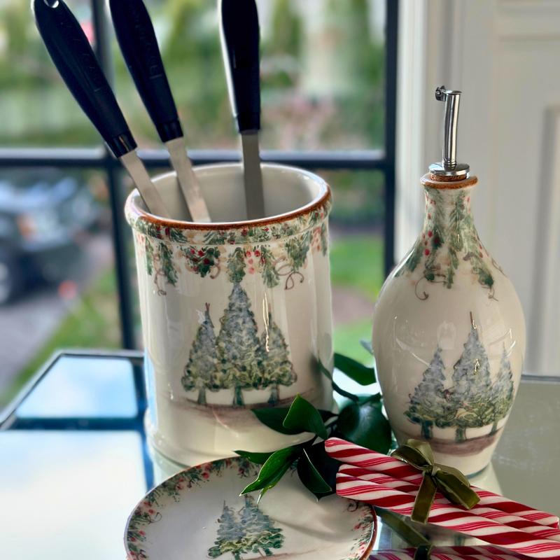 Arte Italica & Crown Linen Designs | Natale Oil Bottle