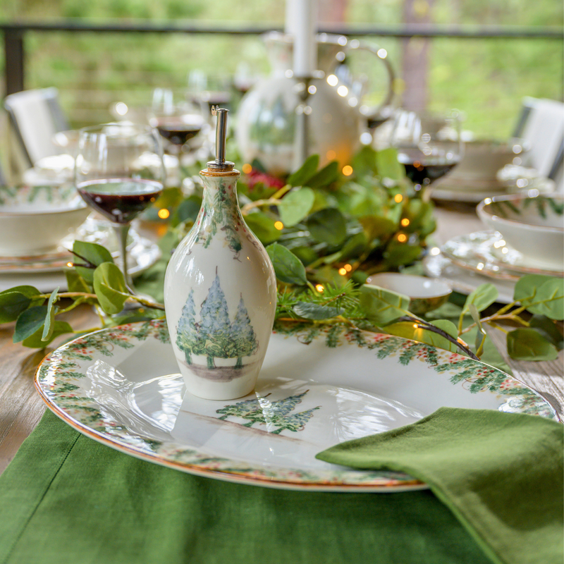 Arte Italica & Crown Linen Designs | Natale Oil Bottle