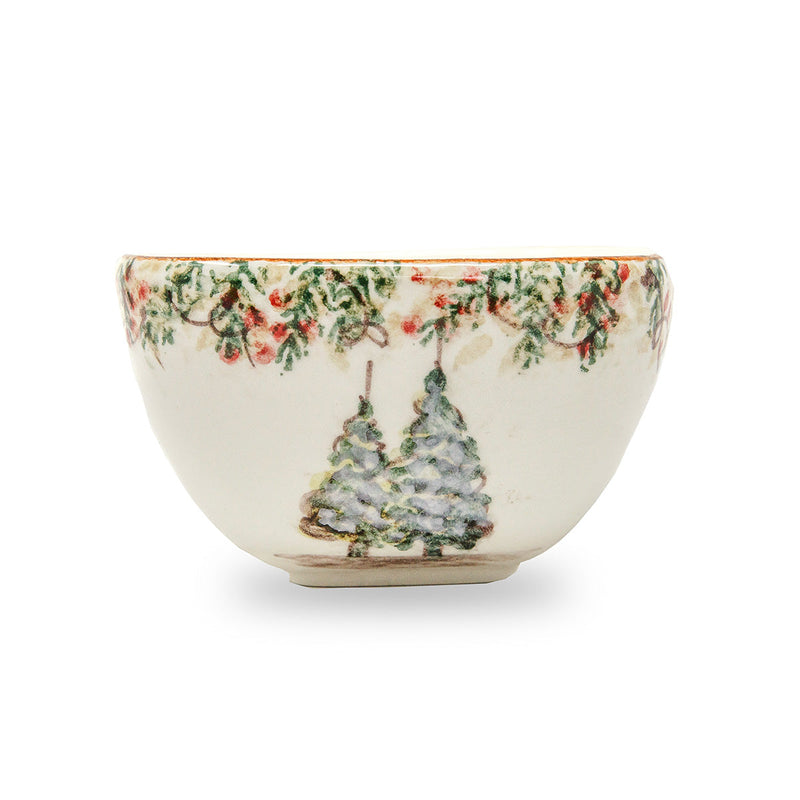 Arte Italica & Crown Linen Designs | Natale Small Square Bowl