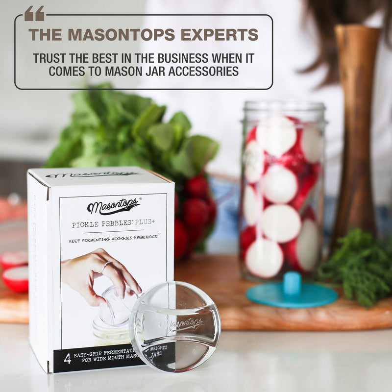 Masontops | Glass Fermentation Weights, Wide Mouth