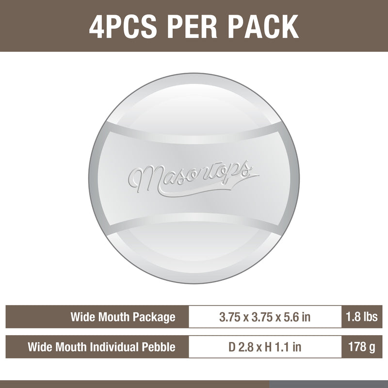Masontops | Glass Fermentation Weights, Wide Mouth